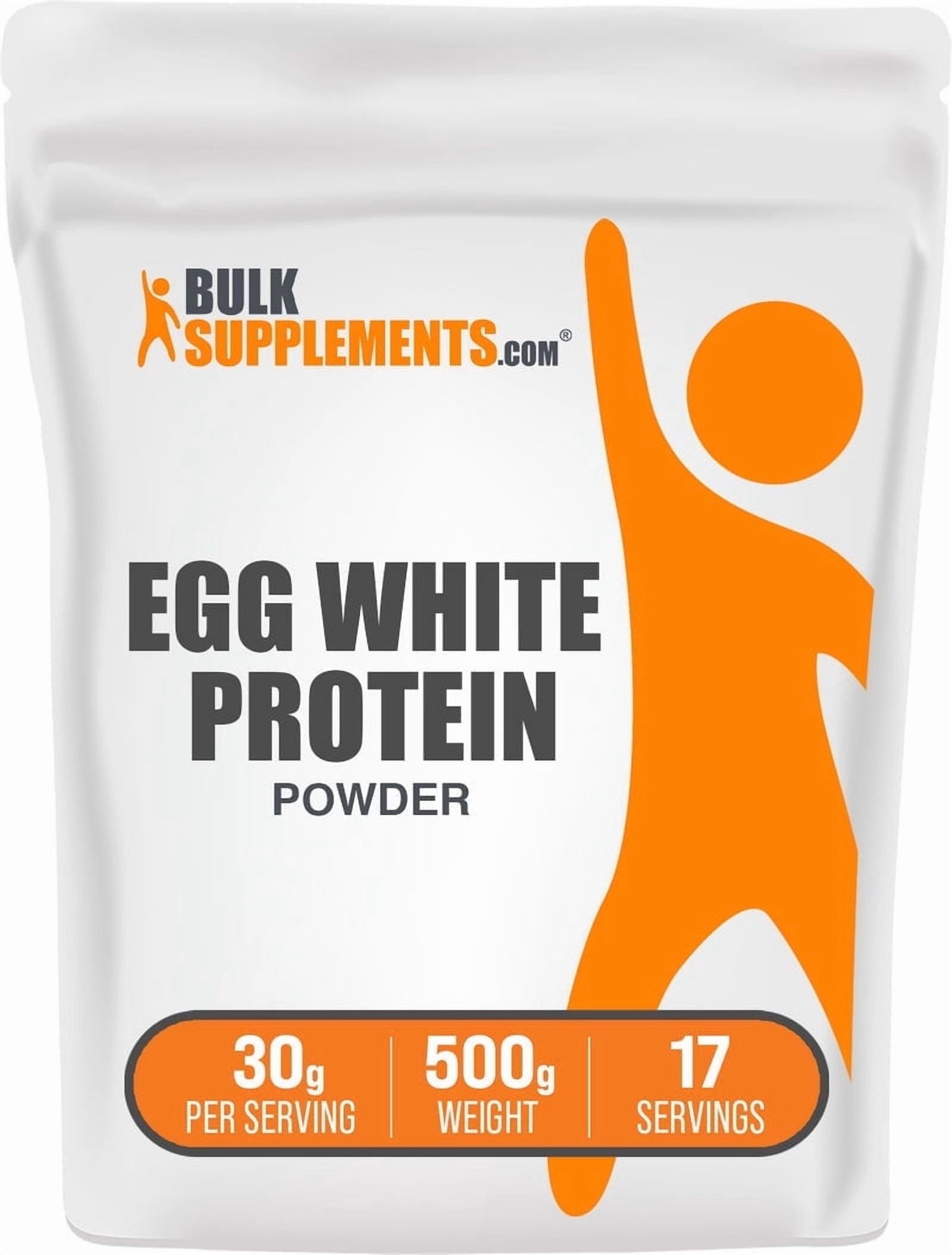 BulkSupplements Egg White Protein Powder - 500 Grams (1.1 lbs)