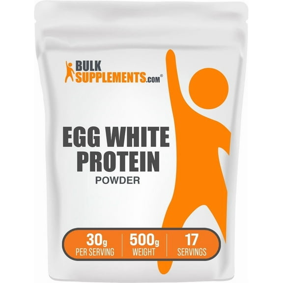 BulkSupplements Egg White Protein Powder - 30g per Serving - 500 Grams (1.1 lbs) - 17 Servings