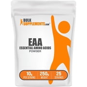BulkSupplements EAA Powder - Dietary Supplement, Essential Amino Acids Powder, Unflavored, 10g per Serving, 250g 8.8 oz