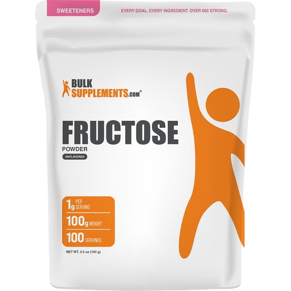 BulkSupplements Fructose Powder - 100 Grams (3.5 oz)