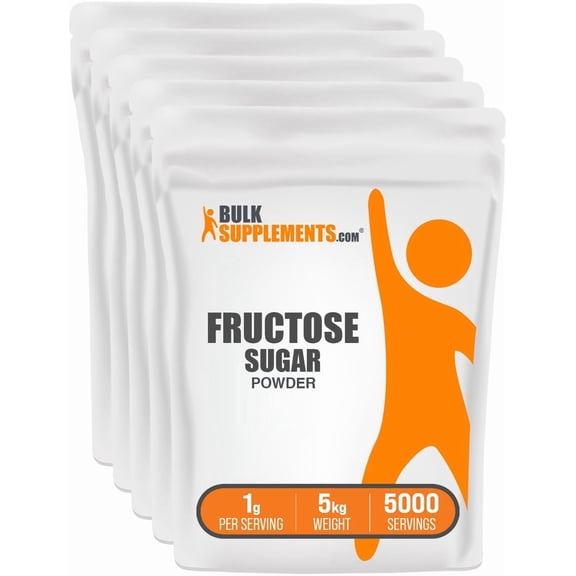 BulkSupplements Fructose Powder - 1g per Serving - 5 Kilograms (11 lbs) - 5000 Servings