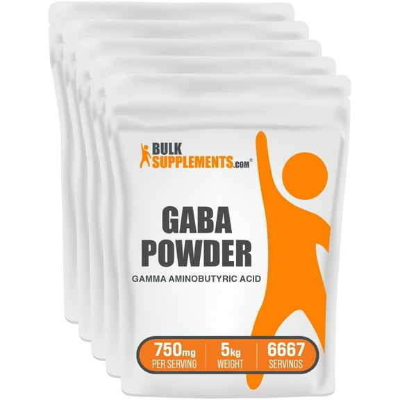 BulkSupplements GABA Powder - 750mg per Serving - 5 Kilograms (11 lbs) - 6667 Servings
