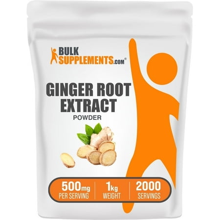 BulkSupplements Ginger Root Extract Powder - 500mg per Serving - 1 Kilogram (2.2 lbs) - 2000 Servings