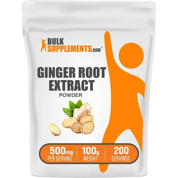 BulkSupplements Ginger Root Extract Powder - 500mg per Serving - 100 Grams (3.5 oz) - 200 Servings