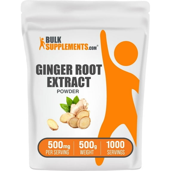 BulkSupplements Ginger Root Extract Powder - 500mg per Serving - 500 Grams (1.1 lbs) - 1000 Servings