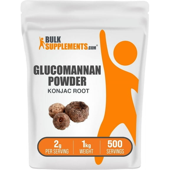 BulkSupplements Glucomannan Extract (Konjac Root) Powder - 2g per Serving - 1 Kilogram (2.2 lbs) - 500 Servings