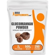 BulkSupplements Glucomannan Extract Konjac Root Powder - 2g per Serving - 500 Grams 1.1 lbs - 250 Servings