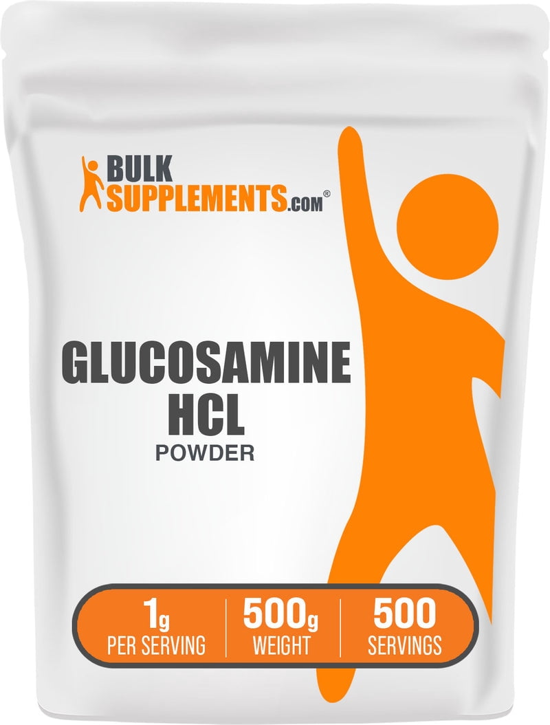 BulkSupplements Glucosamine HCl Powder - 1g per Serving - 500 Grams (1.1 lbs) - 500 Servings