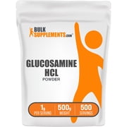 BulkSupplements Glucosamine HCl Powder - 1g per Serving - 500 Grams 1.1 lbs - 500 Servings