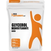BulkSupplements Glycerol Monostearate Powder - 500 Grams 1.1 lbs