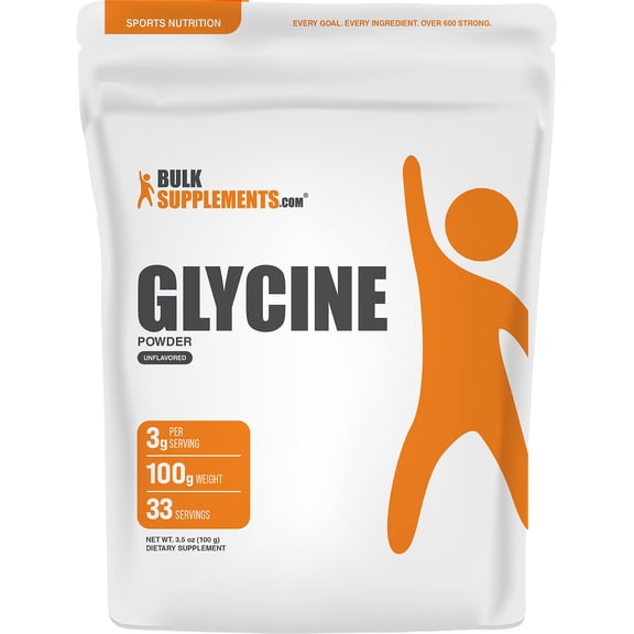 BulkSupplements Glycine Powder, 100 Grams (3.5 oz)