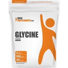 BulkSupplements Glycine Powder, 500 Grams (1.1 lbs)