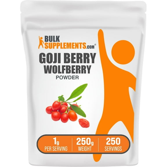 BulkSupplements Goji Berry Powder - 1g per Serving - 250 Grams (8.8 oz) - 250 Servings