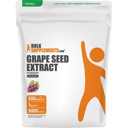BulkSupplements Grape Seed Extract Powder - 1 Kilogram (2.2 lbs)