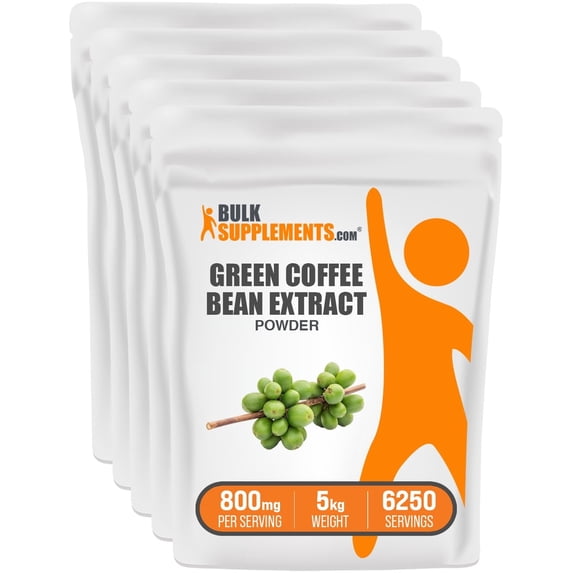 BulkSupplements Green Coffee Bean Extract Powder - 800mg per Serving - 5 Kilograms (11 lbs) - 6250 Servings
