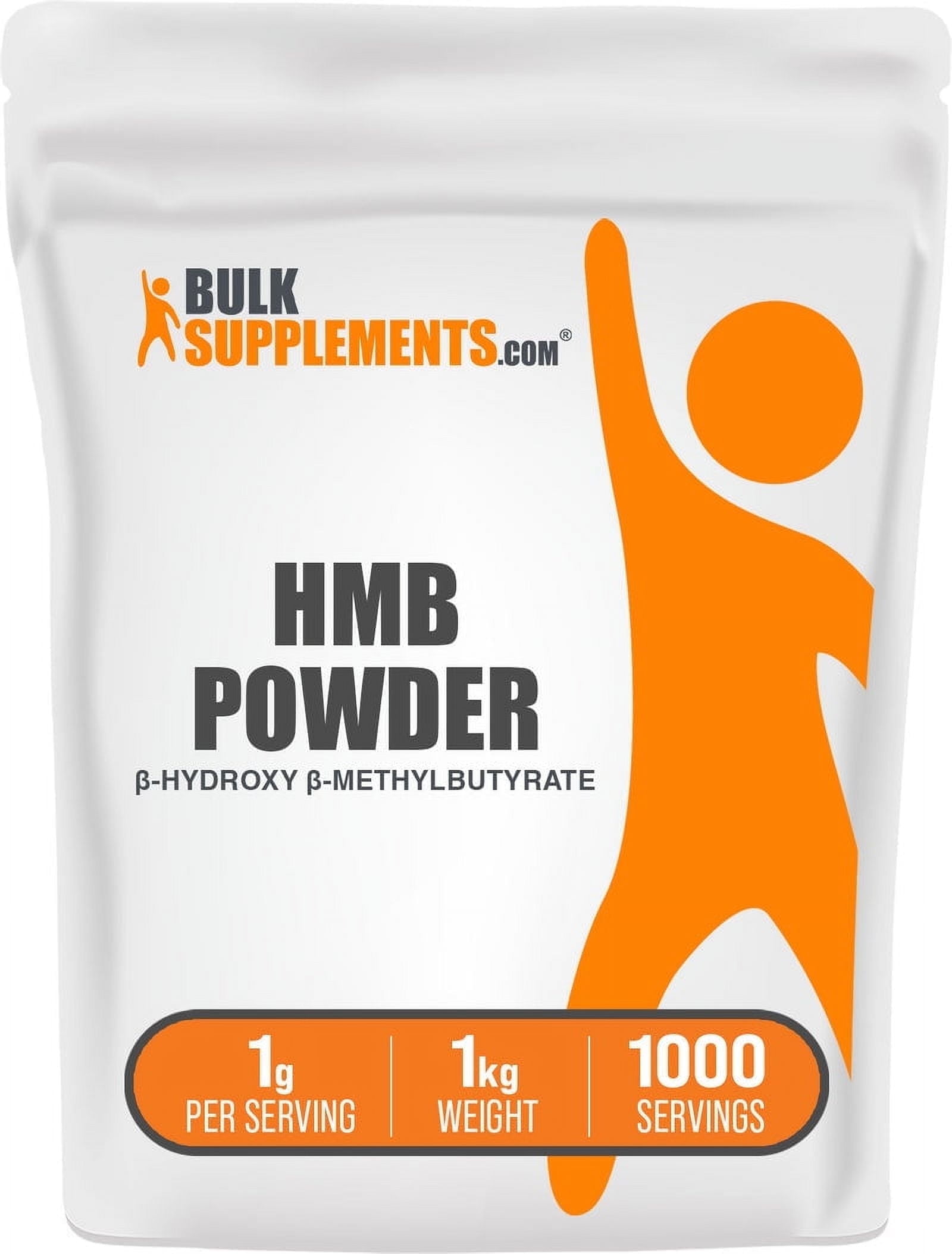 BulkSupplements HMB (Calcium HMB) Powder, 1g Per Serving - 1 Kilogram (2.2 lbs) - 1000 Servings