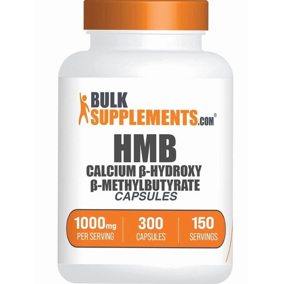 BulkSupplements HMB Calcium Capsules, 1000mg per Serving (300 Capsules - 150 Servings)