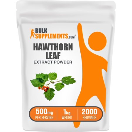 BulkSupplements Hawthorn Leaf Extract Powder - 500mg per Serving - 1 Kilogram (2.2 lbs) - 2000 Servings