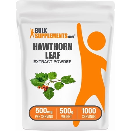 BulkSupplements Hawthorn Leaf Extract Powder - 500 Grams (1.1 lbs)