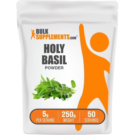 BulkSupplements Holy Basil Powder, Herbal Supplement, Stress Support, 250g, 500 Servings
