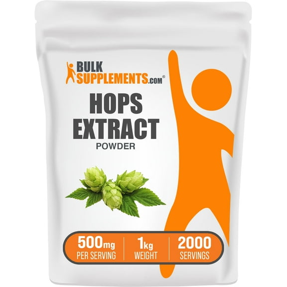 BulkSupplements Hops Extract Powder - 500mg per Serving - 1 Kilogram (2.2 lbs) - 2000 Servings