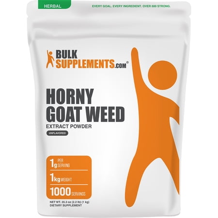 BulkSupplements Horny Goat Weed Extract Powder - 1 Kilogram (2.2 lbs)