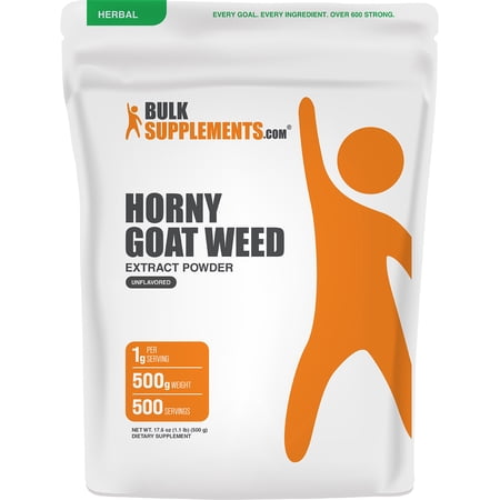 BulkSupplements Horny Goat Weed Extract Powder - 500 Grams (1.1 lbs)