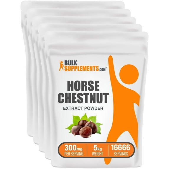 BulkSupplements Horse Chestnut Extract Powder - 300mg per Serving - 5 Kilograms (11 lbs) - 16667 Servings
