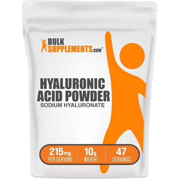 BulkSupplements Hyaluronic Acid Powder - 215mg per Serving - 10 Grams (0.4 oz) - 47 Servings