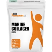 BulkSupplements Marine Collagen Powder - Collagen Supplement, Hydrolyzed - Unflavored, 250g