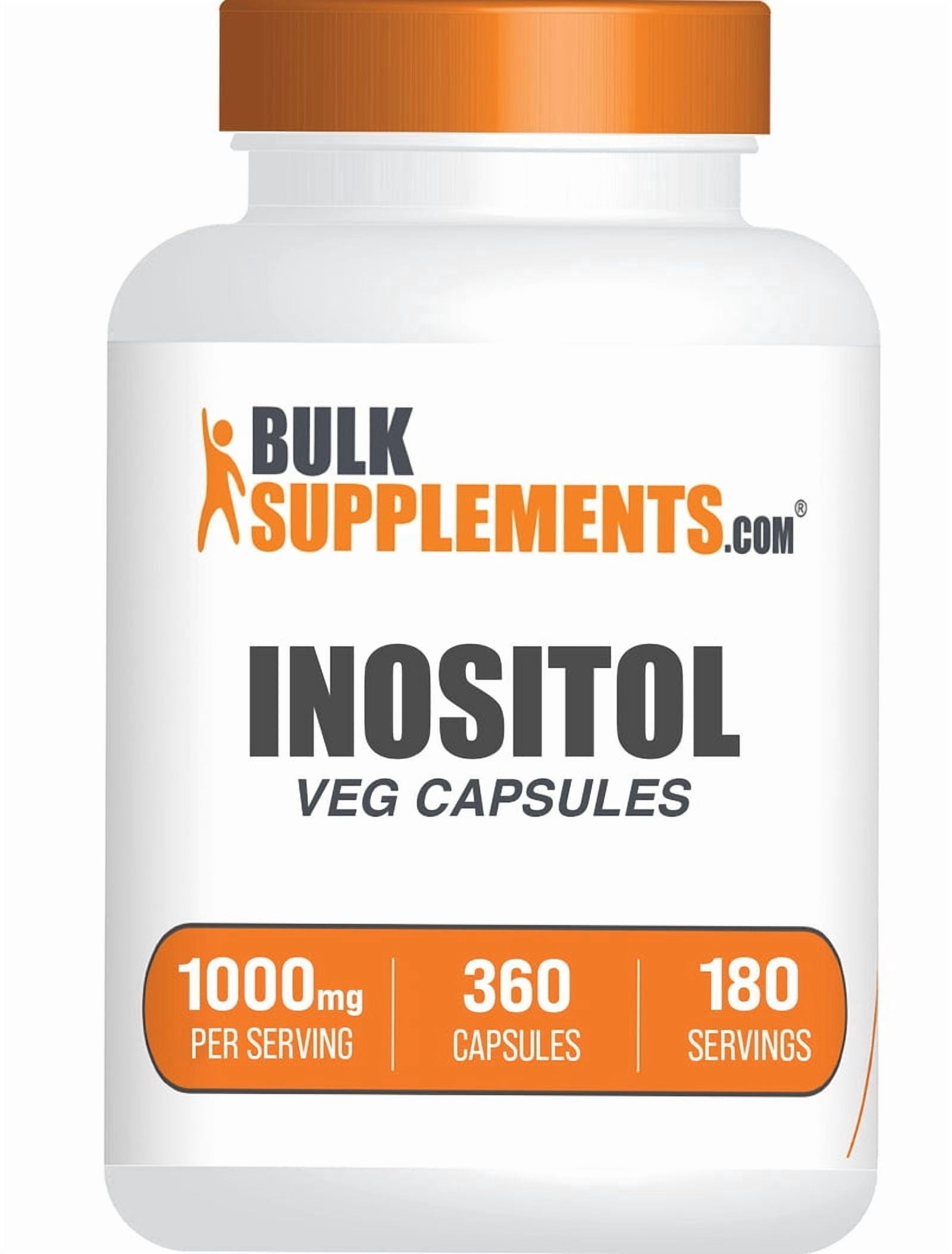 BulkSupplements Inositol Capsules - Gluten Free, 1000mg per Serving (360 Capsules)