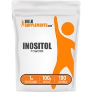 مسحوق إينوزيتول من BulkSupplements - خالٍ من الجلوتين، 1 جرام لكل وجبة - 100 جرام 3.5 أونصة