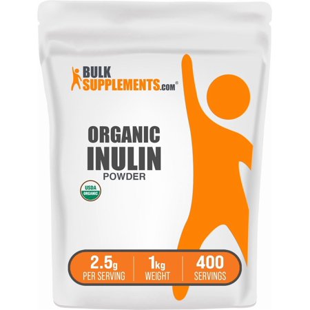 BulkSupplements Inulin Powder - 2.5g per Serving - 1 Kilogram (2.2 lbs) - 400 Servings