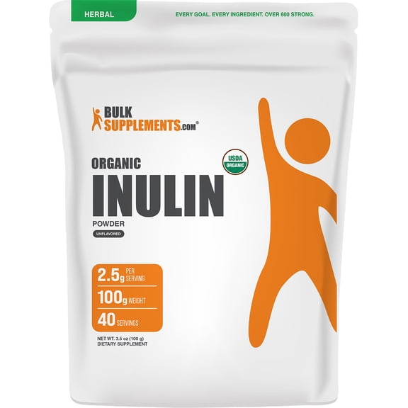 BulkSupplements Organic Inulin Powder - 100 Grams (3.5 oz)