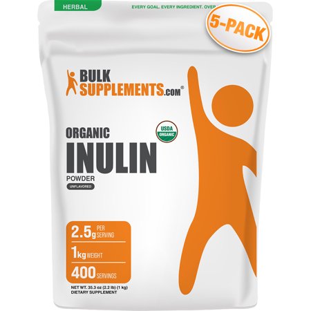 BulkSupplements Organic Inulin Powder - 5 Kilograms (11 lbs)