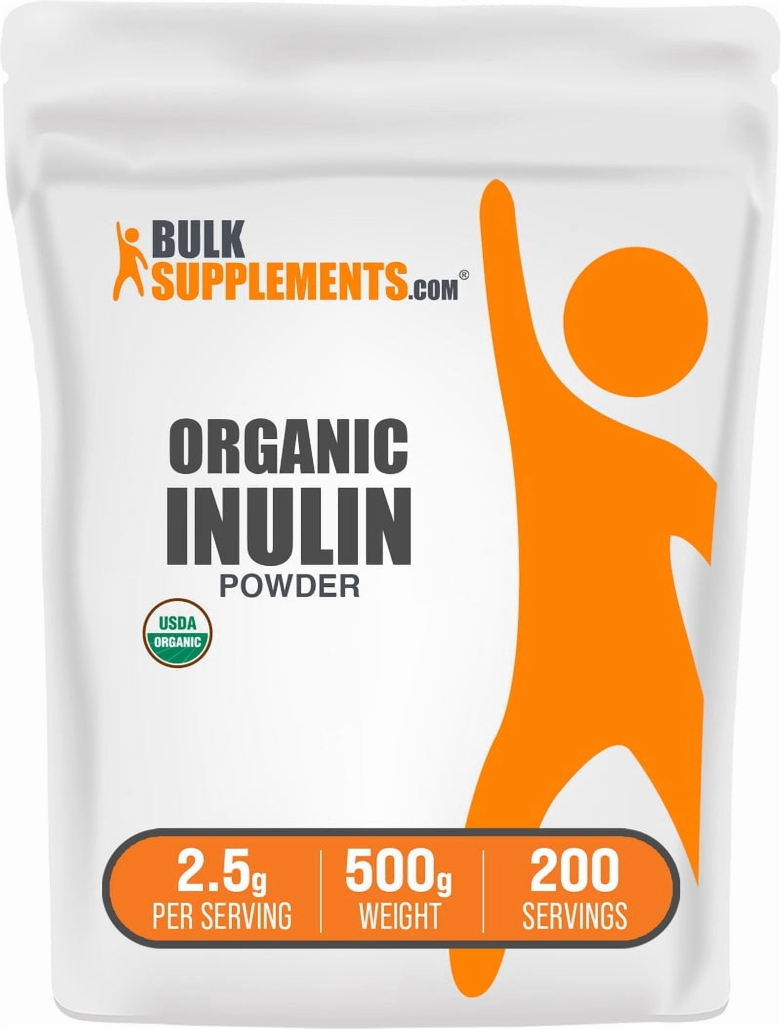 BulkSupplements Inulin Powder - 2.5g per Serving - 500 Grams (1.1 lbs) - 200 Servings