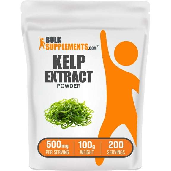 BulkSupplements Kelp Extract Powder - 500mg per Serving - 100 Grams (3.5 oz) - 200 Servings