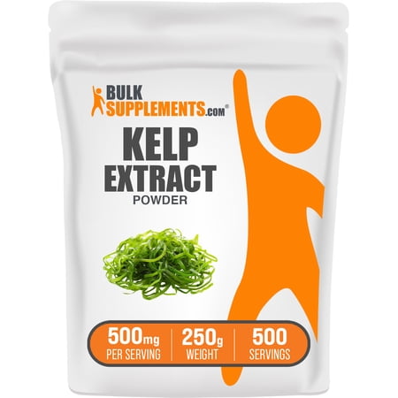 BulkSupplements Kelp Extract Powder - 500mg per Serving - 250 Grams (8.8 oz) - 500 Servings