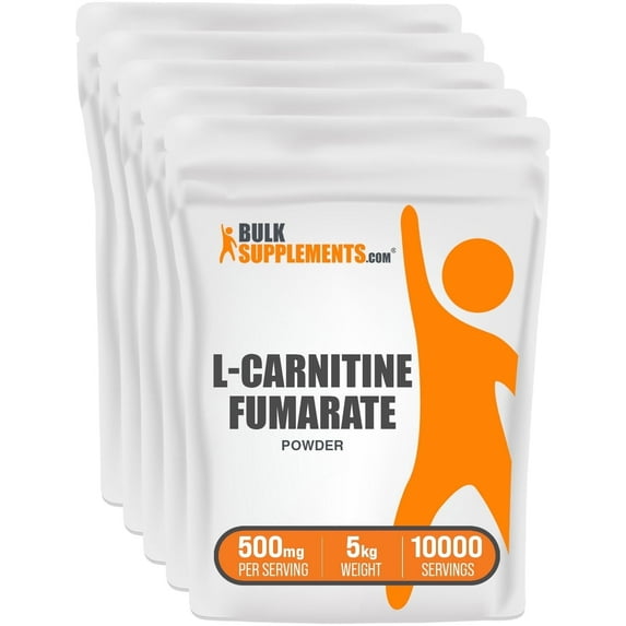 BulkSupplements L-Carnitine Fumarate Powder, 500mg Per Serving - 5 Kilograms (11 lbs) - 10000 Servings