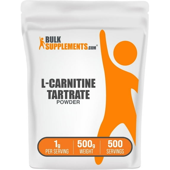 BulkSupplements L-Carnitine L-Tartrate Powder, 1g Per Serving - 500 Grams (1.1 lbs) - 500 Servings