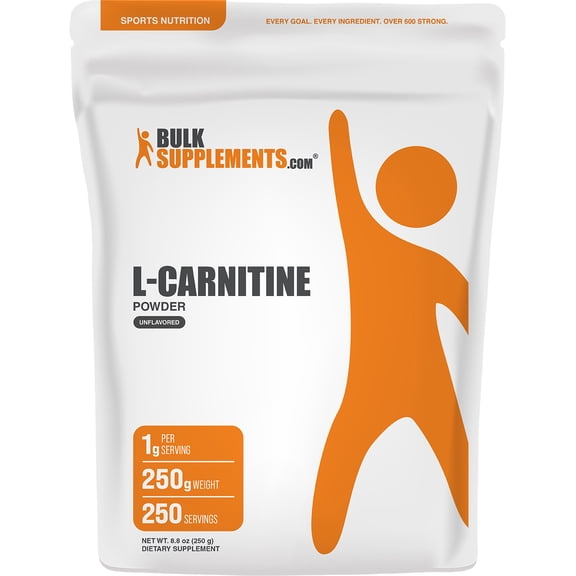 BulkSupplements L-Carnitine Powder - Carnitine Supplement, Amino Acid Supplement - Unflavored, 250g (3.5 oz)
