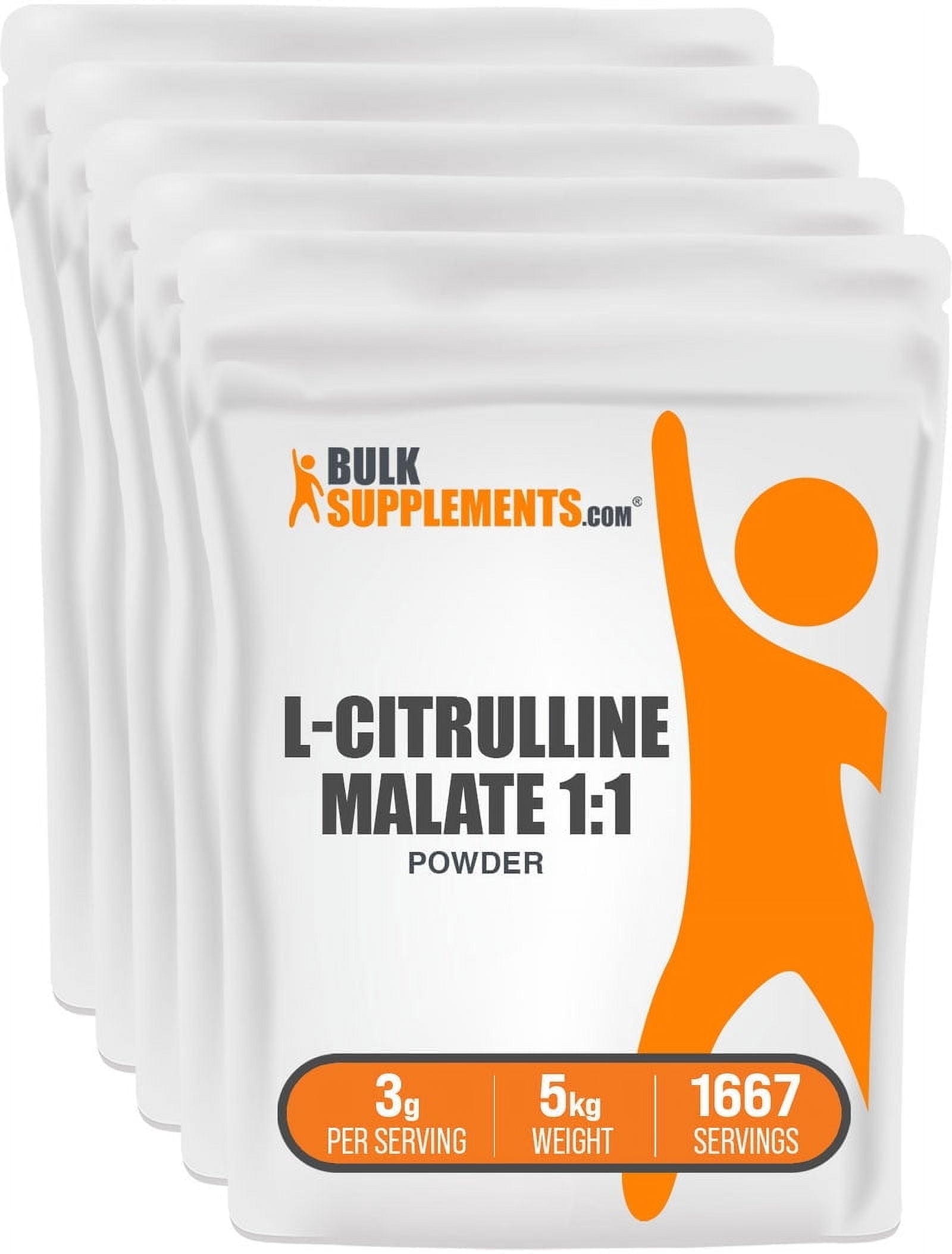 BulkSupplements L-Citrulline Malate 1:1 Powder - Citrulline Supplement, Amino Acid Supplement - Unflavored, 3g per Serving,5kg (11 lbs)