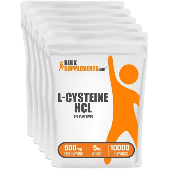 BulkSupplements L-Cysteine HCl Powder - 500mg per Serving - 5 Kilograms (11 lbs) - 10000 Servings