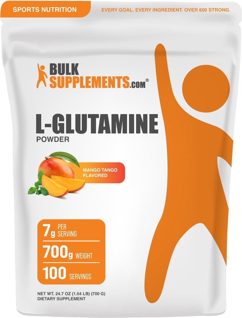 BulkSupplements L-Glutamine Powder - Glutamine Supplement, L Glutamine Powder - Mango Tango, 7g per Serving, 700g (1.5 lbs) (Pack of 1)