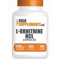 BulkSupplements L-Ornithine HCl Capsules – Amino Acid Supplement, 1000mg, 360 Capsules