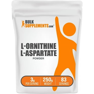 BulkSupplements L-Ornithine L-Aspartate Powder - 3g per Serving - 250 Grams (8.8 oz) - 83 Servings