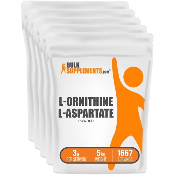 BulkSupplements L-Ornithine L-Aspartate Powder - 3g per Serving - 5 Kilograms (11 lbs) - 1667 Servings