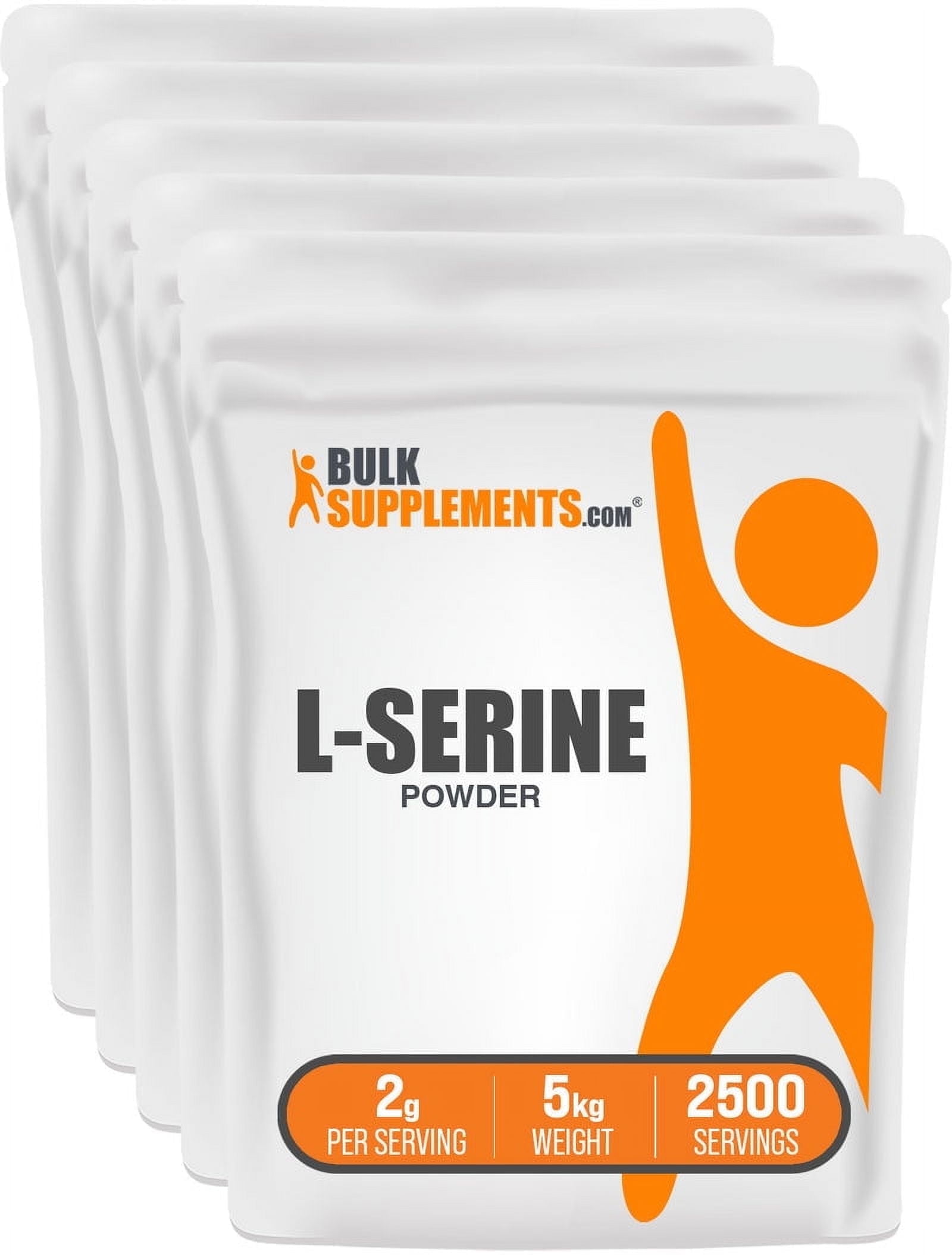 BulkSupplements L-Serine Powder - Amino Acid Supplement, L-Serine Supplement - Unflavored, 2g per Serving, 5kg (11 lbs)