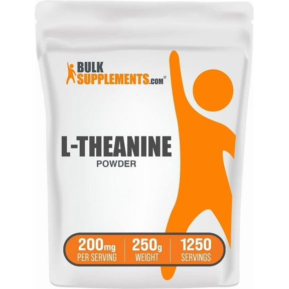 BulkSupplements L-Theanine Powder - Amino Acid Supplement, Theanine Supplement - Unflavored, 200mg per Serving, 250g (8.8 oz)