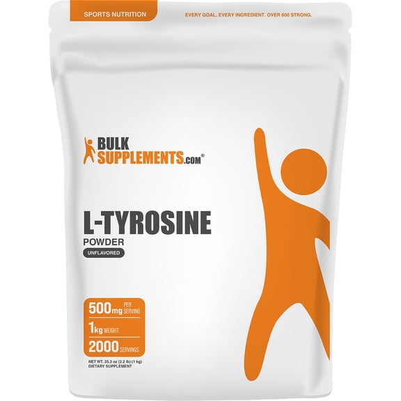 BulkSupplements L-Tyrosine Powder - Tyrosine Supplement, Amino Acid Supplement - Unflavored, 1kg (35.27 oz)